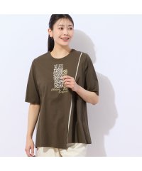 MISSEL/【洗える・日本製・綿100%】Urban Safari アシンメトリーTシャツ/508105082