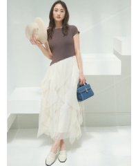 CELFORD/ラッフルスカートニットドッキングワンピ/508105158