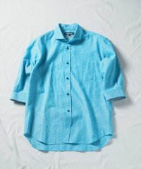 UNION STATION/COOLMAX フレンチリネン 7分袖シャツ/508105197