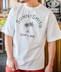 SUNNY SMITH/サニースミス Sunny Smith ヤシの木アーチロゴプリントTシャツ/508105407