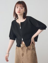 RETRO GIRL/レトロガール RETRO GIRL 5分袖WZIPカーデ/508105674
