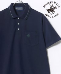 BEVERLY HILLS POLO CLUB/ビバリーヒルズポロクラブ BEVERLY HILLS POLO CLUB 襟リブライン ワンポイントロゴ刺繍 無地 ポロシャツ レディース メンズ/508105691