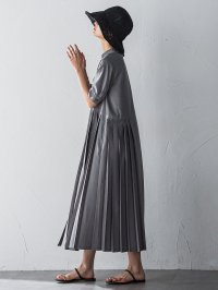 MAYSON GREY/メイソングレイ MAYSON GREY 5分袖サイドプリーツシャツワンピース≪手洗い可能≫/508105744