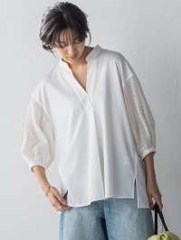MAYSON GREY/メイソングレイ MAYSON GREY メッシュスリーブスキッパープルオーバー≪手洗い可能≫/508105749