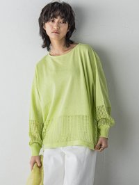 MAYSON GREY/メイソングレイ MAYSON GREY ペーパーヤーンメッシュヘムニットプルオーバー≪手洗い可能≫/508105751