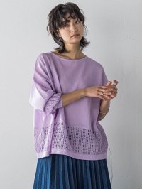 MAYSON GREY/メイソングレイ MAYSON GREY ペーパーヤーンメッシュヘムニットプルオーバー≪手洗い可能≫/508105751
