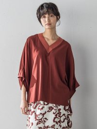 MAYSON GREY/メイソングレイ MAYSON GREY タックワイドスリーブVネックドルマンブラウス≪手洗い可能≫/508105753
