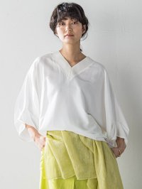 MAYSON GREY/メイソングレイ MAYSON GREY タックワイドスリーブVネックドルマンブラウス≪手洗い可能≫/508105753