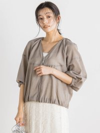 Droite Lautreamont/ドロワット ロートレアモン Droite lautreamont シアー麻調合繊ブルゾン≪手洗い可能≫/508105778