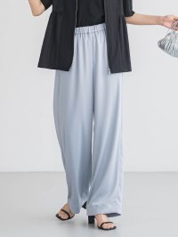 Droite Lautreamont/ドロワット ロートレアモン Droite lautreamont ハンマーサテンパンツ≪洗濯機で洗える≫/508105780