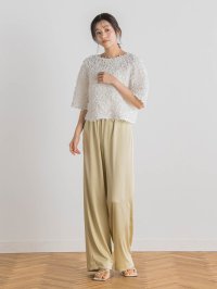 Droite Lautreamont/ドロワット ロートレアモン Droite lautreamont ハンマーサテンパンツ≪洗濯機で洗える≫/508105780
