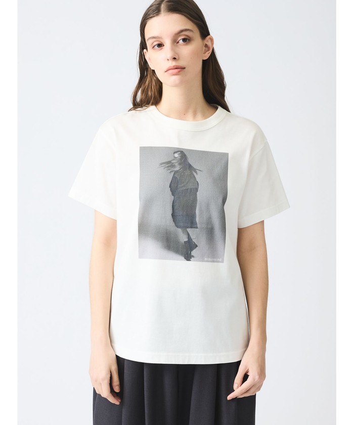 新品　mizuiro ind ミズイロインド　プリントTシャツ SALE 30%OFF】[2-210055]mizuiro ind(ミズイロインド) プリントT