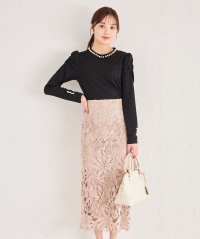 tocco closet/トッコクローゼット tocco closet 【S・Mサイズ展開】カットワークフラワーレース刺繍タイトスカート/505008457