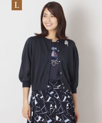 TO BE CHIC(L SIZE)/【Ｌ】シアー ニットカーディガン/507847975
