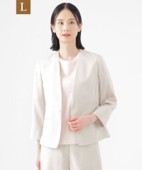 TRANS WORK(L)/【L】【美シリーズ】【UV対策】【着用しわ軽減】【ウォッシャブル】エアリーコードレーンノーカラージャケット/508085723