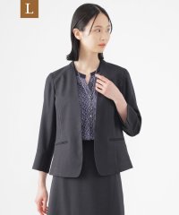 TRANS WORK(L)/【L】【美シリーズ】【UV対策】【着用しわ軽減】【ウォッシャブル】エアリーコードレーンノーカラージャケット/508085723
