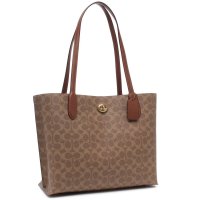 COACH/コーチ COACH トートバッグ ウィロウ トート シグネチャー キャンバス A4サイズ対応 ブラウン レディース COACH C0693/508106152