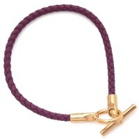 HERMES/エルメス Hermes ブレスレット バングル グレナン アネモネ ゴールド金具 ワインレッド レディース HERMES H071681 F P9/508106180