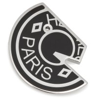 HERMES/エルメス Hermes ブローチ バッジ カルーセル ノアール シルバー金具 ブラック シルバー レディース HERMES H077327 FP 03/508106194