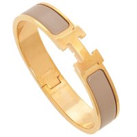 HERMES/エルメス Hermes ブレスレット バングル クリックH PM ピンクゴールドプレーテッド マロングレース ベージュ レディース HERMES H700001/508106201