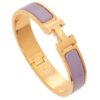 HERMES/エルメス Hermes ブレスレット バングル クリックH PM リラ ピンクゴールドプレーテッド パープル レディース HERMES H700001 FO 4/508106202