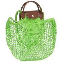 Longchamp/ロンシャン LONGCHAMP ショルダーバッグ プリアージュ フィレ Lサイズ メッシュバッグ グリーン ブラウン レディース LONGCHAMP 10121/508106204