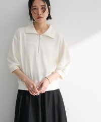 Green Parks/グリーン パークス Green Parks 7分袖ハーフZIPプルオーバー/508106728