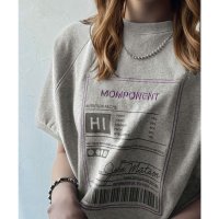 Classical Elf/クラシカルエルフ Classical Elf 大人カジュアルの新定番。前後2wayグラフィック刺繍＆プリント裏毛スウェットトップス（半袖）/508107412