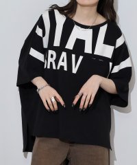 atONE/アットワン atONE BIGロゴプリントポケット付きドルマンTシャツ/508107421