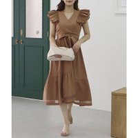 ROYAL PARTY/ロイヤルパーティー ROYAL PARTY カシュクールシアーディティールワンピース/508109066