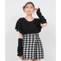 ROYAL PARTY/ロイヤルパーティー ROYAL PARTY アームウォーマー付モヘアタッチケープニットトップス/508109163
