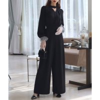ROYAL PARTY/ロイヤルパーティー ROYAL PARTY タックディティールデコルテ開きオールインワン/508109272