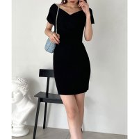 ROYAL PARTY/ロイヤルパーティー ROYAL PARTY タックカシュクールタイトニットミニワンピース/508109298