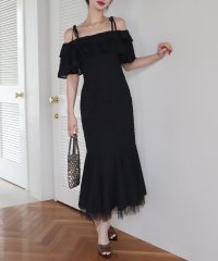 ROYAL PARTY/ロイヤルパーティー ROYAL PARTY ラッフルフリルオフショルマーメイドワンピース/508109302