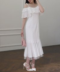 ROYAL PARTY/ロイヤルパーティー ROYAL PARTY ラッフルフリルオフショルマーメイドワンピース/508109302