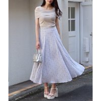 ROYAL PARTY/ロイヤルパーティー ROYAL PARTY オフショルニットドッキングドットワンピース/508109312
