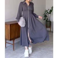ROYAL PARTY/ロイヤルパーティー ROYAL PARTY コルセット風フロントZIPシャツワンピース/508109329