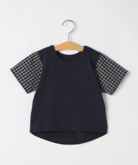 SHIPS KIDS/SHIPS KIDS:80～90cm / チェック 切替 半袖 TEE/508109586