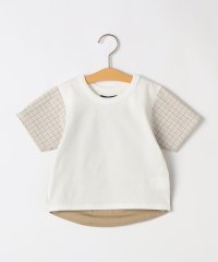 SHIPS KIDS/SHIPS KIDS:80～90cm / チェック 切替 半袖 TEE/508109586