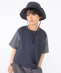 SHIPS KIDS/SHIPS KIDS:100～130cm / チェック 切替 半袖 TEE/508109588