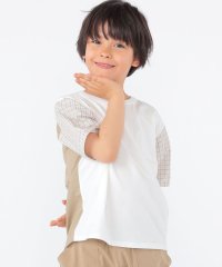 SHIPS KIDS/SHIPS KIDS:100～130cm / チェック 切替 半袖 TEE/508109588