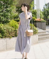 ITEMS URBAN RESEARCH/ウエストギャザーストライプワンピース/508109589