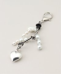 journal standard  L'essage /【TIMELESS PEARL】 black and white keychain with a silve：キーチャーム/508109655