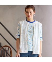 LOBJIE/【洗える】ラッセルレースベスト/508109949