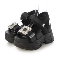 Mafmof/マフモフ Mafmof Mafmof(マフモフ)10.5cm厚底ボリュームソールバックルベルクロダッドスポーツサンダル/508110240