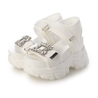 Mafmof/マフモフ Mafmof Mafmof(マフモフ)10.5cm厚底ボリュームソールバックルベルクロダッドスポーツサンダル/508110240