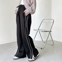 GeeRA/ジーラ GeeRA 《FIRSTMOODコラボ》裾スリットサイドラインナイロンパンツ/508110264