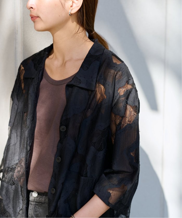 ESTHE OVERSIZED SHEER LACE シャツ(508110542) | フレーム