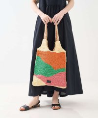 collex/【Swaraj /スワラージ】手編み ゼブラ ラフィアトートバッグ/508110783