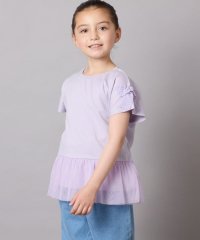 a.v.v(KID'S)/[110－130]チュールドッキングリボンTシャツ/507896882